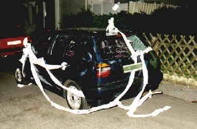 Unser verunstaltetes Auto