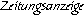 Unsere Zeitungsanzeige