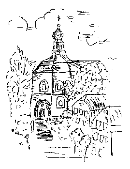 Strichzeichnung Klosterkirche Grfrath